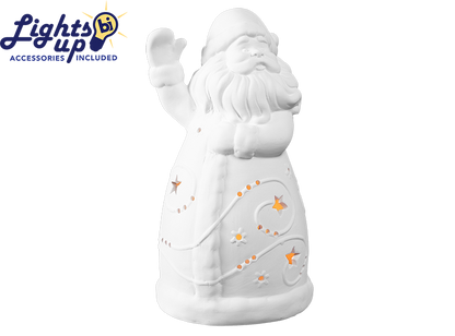 Bisque Lighted Holly Jolly Santa (Case of 1)