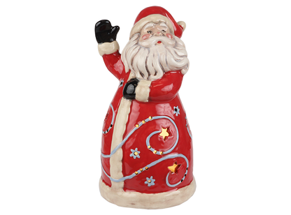 Bisque Lighted Holly Jolly Santa (Case of 1)