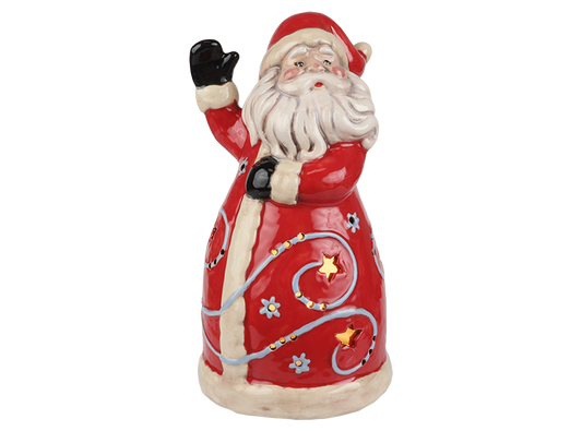 Bisque Lighted Holly Jolly Santa (Case of 1)