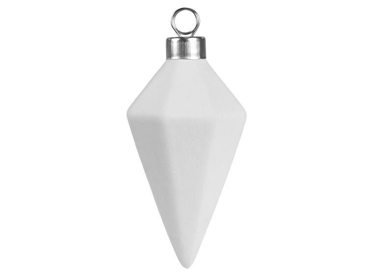 Bisque Radiant Gem Ornament (Case of 12)