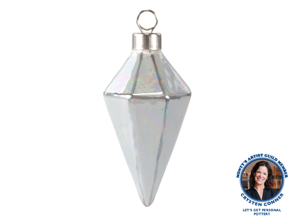 Bisque Radiant Gem Ornament (Case of 12)