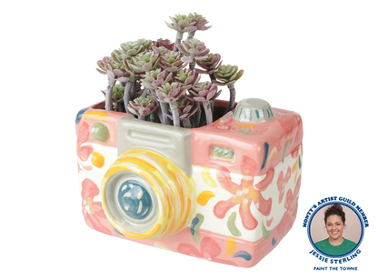 Bisque Retro Snapshot Planter (Case of 4)