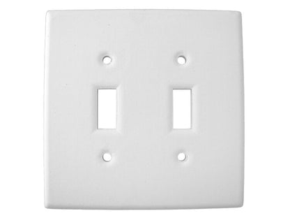 Bisque Double Switch Plate (Case of 12)