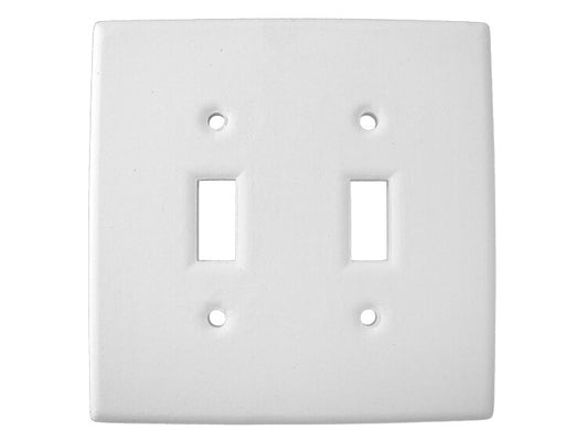 Bisque Double Switch Plate (Case of 12)