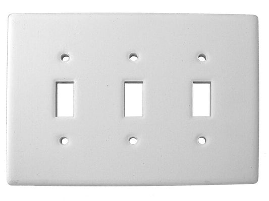 Bisque Triple Switch Plate (Case of 12)