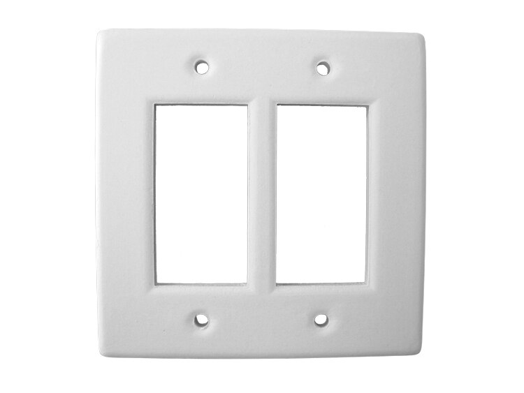 Bisque Double Rocker Plate (Case of 12)