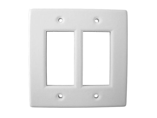 Bisque Double Rocker Plate (Case of 12)