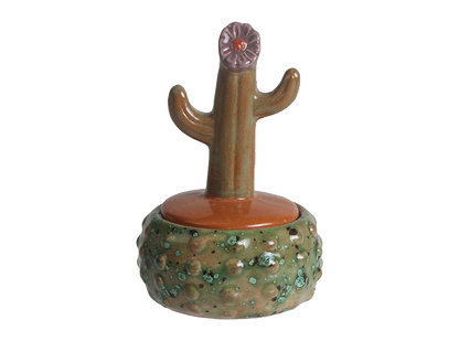 Bisque Floral Cactus Box (Case of 4)