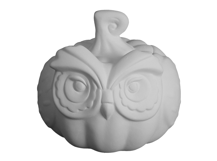 Bisque Owl Pumpkin Box (Case of 4)
