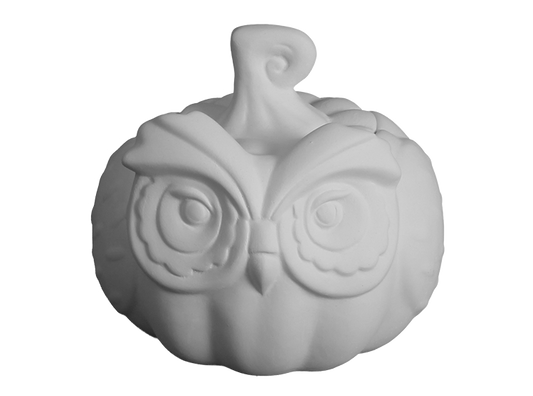 Bisque Owl Pumpkin Box (Case of 4)