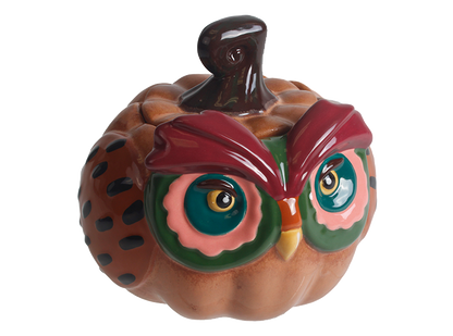 Bisque Owl Pumpkin Box (Case of 4)