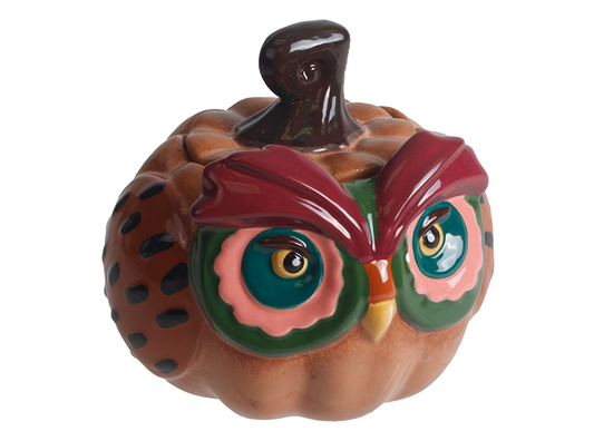 Bisque Owl Pumpkin Box (Case of 4)