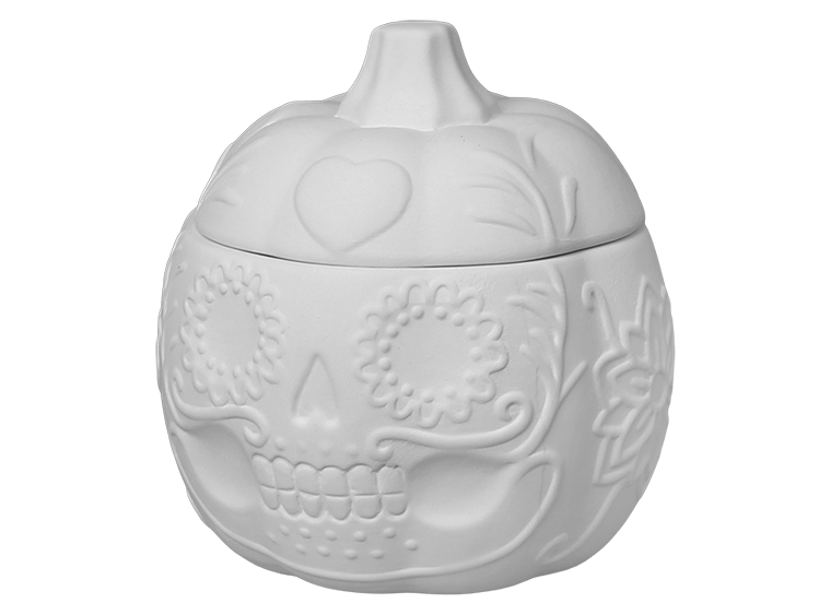 Bisque Floral Pumpkin Box (Case of 4)