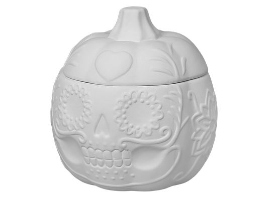 Bisque Floral Pumpkin Box (Case of 4)