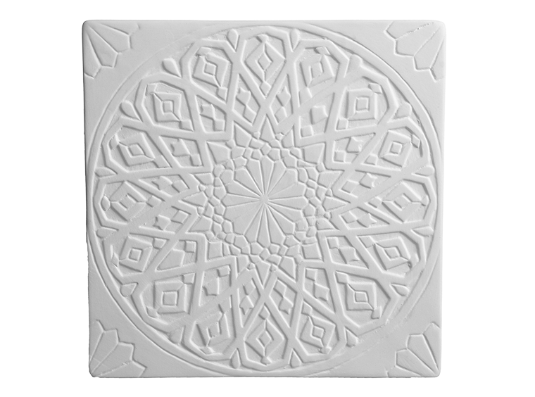Bisque Woven Mandala Plaque (Case of 12)