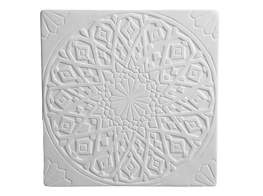 Bisque Woven Mandala Plaque (Case of 12)