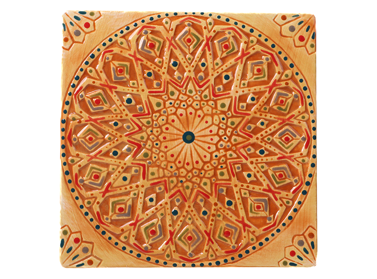 Bisque Woven Mandala Plaque (Case of 12)