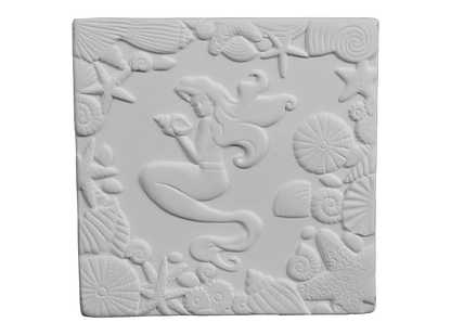 Bisque Mermaid Texture Tile 6" (Case of 8)