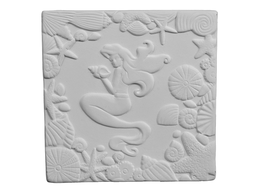 Bisque Mermaid Texture Tile 6" (Case of 8)