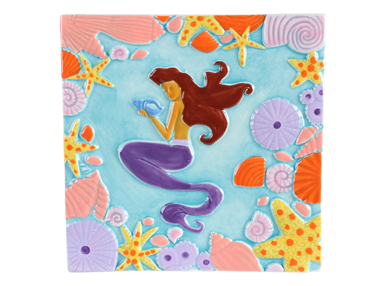 Bisque Mermaid Texture Tile 6" (Case of 8)