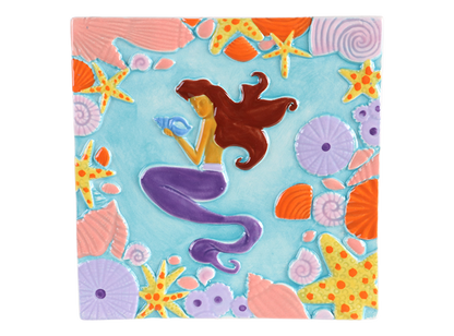 Bisque Mermaid Texture Tile 6" (Case of 8)