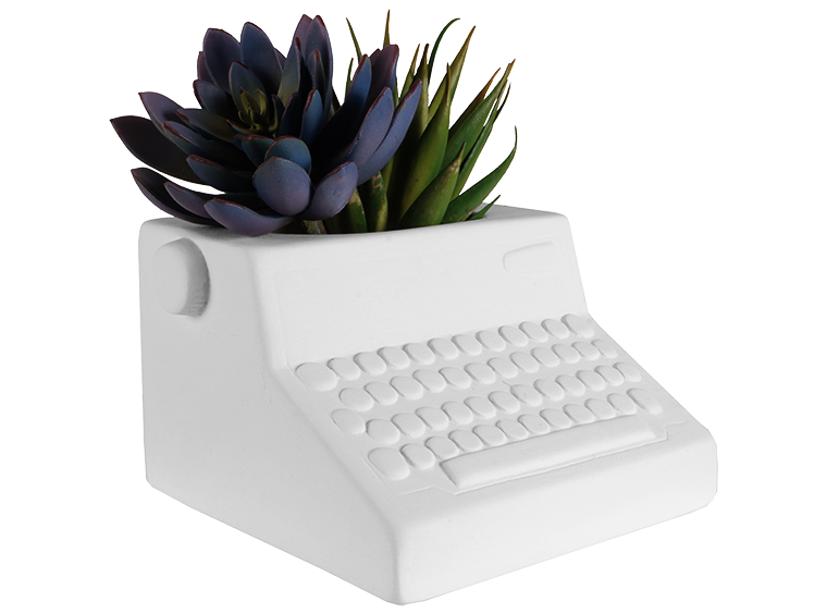 Bisque Retro Typewriter Planter (Case of 2)