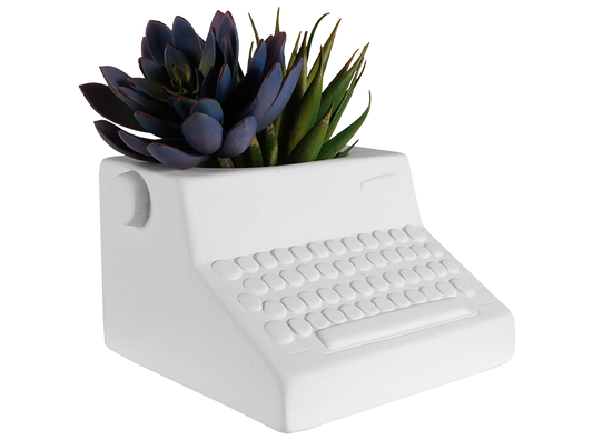 Bisque Retro Typewriter Planter (Case of 2)