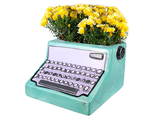 Bisque Retro Typewriter Planter (Case of 2)