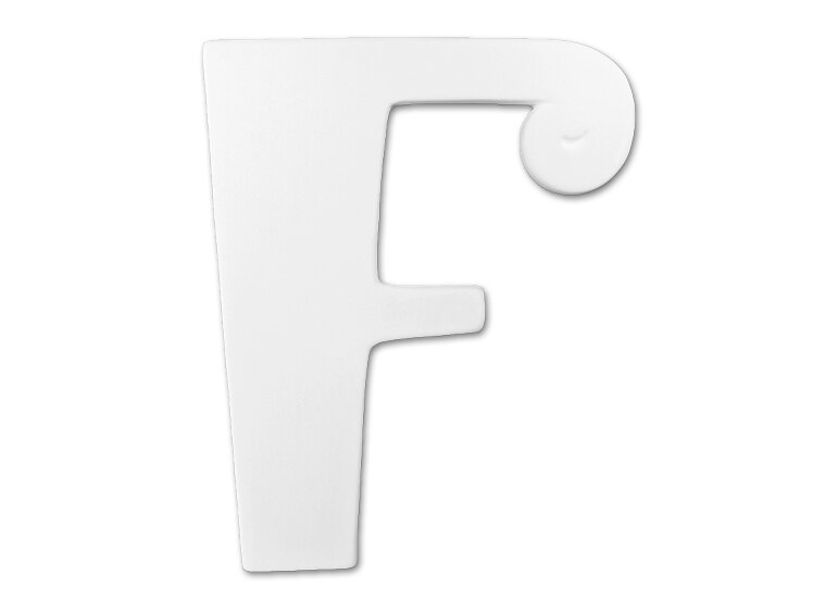 Bisque 8" Curvy Letter F (Case of 1)