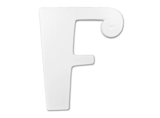 Bisque 8" Curvy Letter F (Case of 1)
