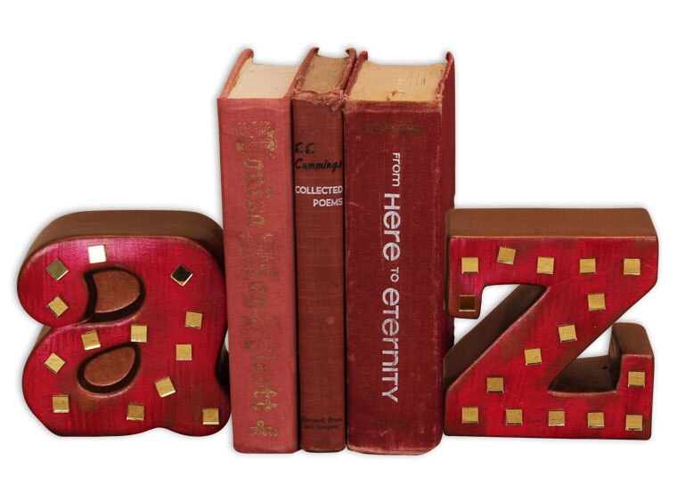 Bisque A To Z Bookend Set (Case of 4)