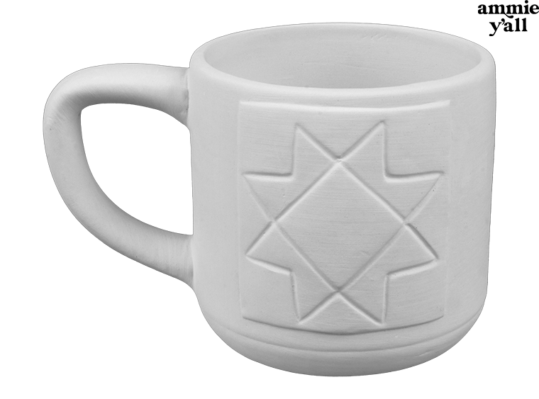 Bisque Quilt Block Mug (Case of 6)