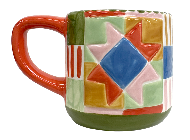 Bisque Quilt Block Mug (Case of 6)