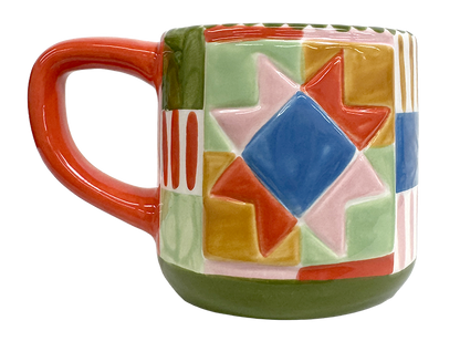Bisque Quilt Block Mug (Case of 6)