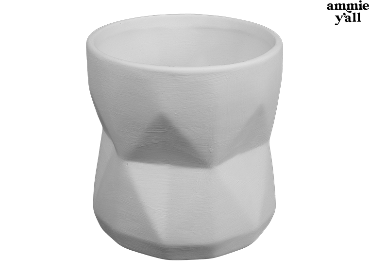 Bisque Faceted Glass (Case of 6)