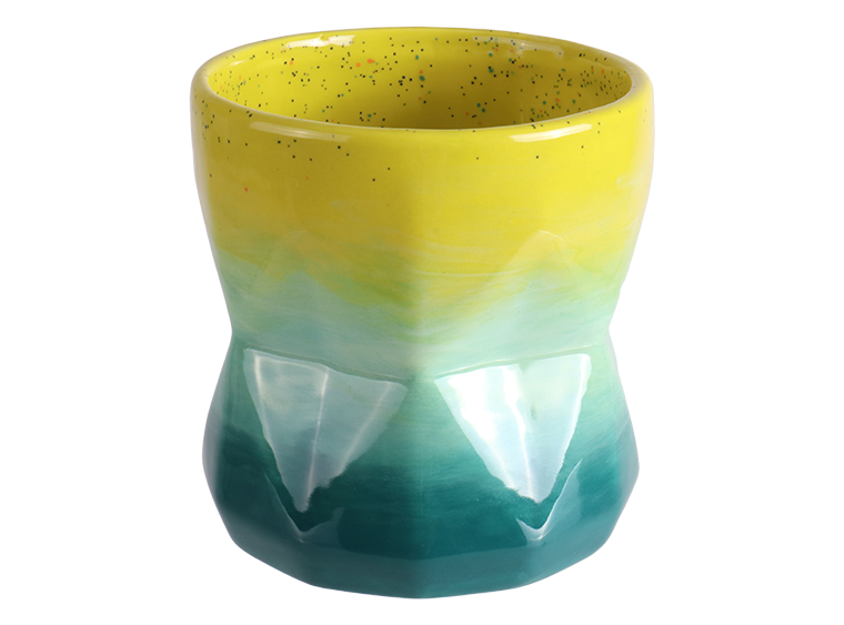 Bisque Faceted Glass (Case of 6)
