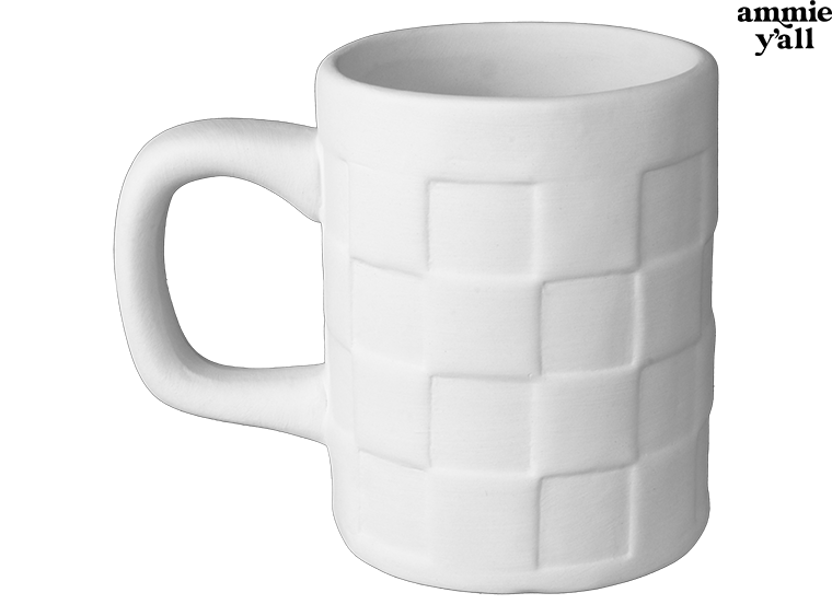 Bisque Checkered Mug (Case of 6)