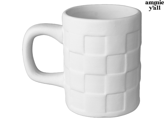 Bisque Checkered Mug (Case of 6)