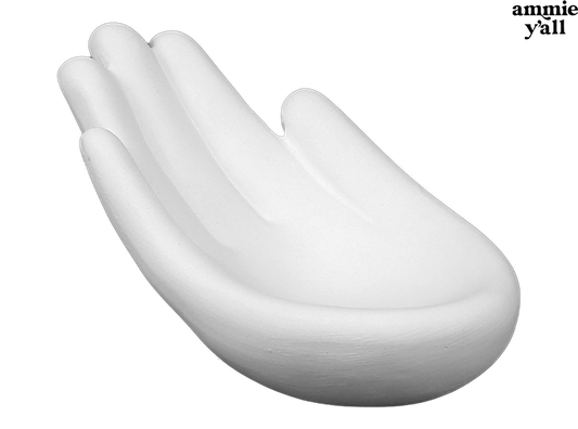 Bisque Hold My Hand Dish (Case of 12)