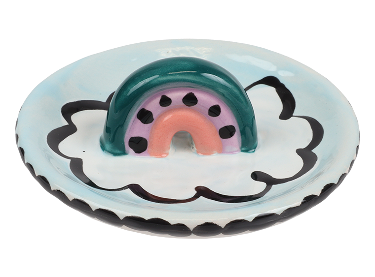 Bisque Ammie's Rainbow Ring Dish (Case of 8)