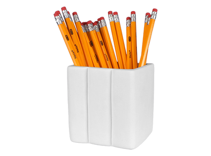 Bisque Book Worm Container (Case of 6)