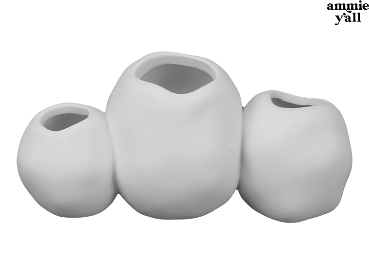 Bisque Schuyler Cluster Vase (Case of 4)