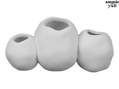 Bisque Schuyler Cluster Vase (Case of 4)