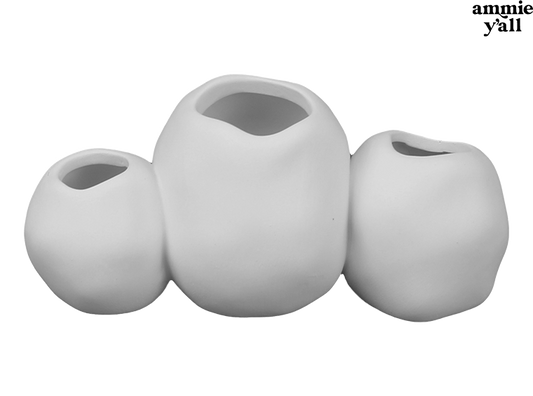 Bisque Schuyler Cluster Vase (Case of 4)