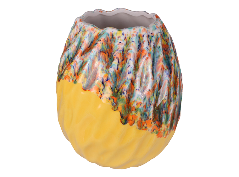Bisque Ripple Vase (Case of 2)