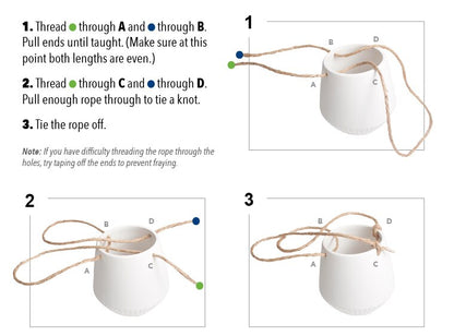 Bisque East Atlanta Hanging Planter (Case of 4)