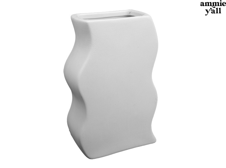 Bisque Squiggle Vase (Case of 4)