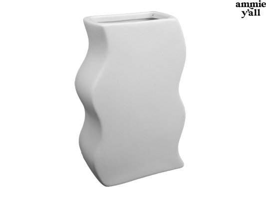 Bisque Squiggle Vase (Case of 4)