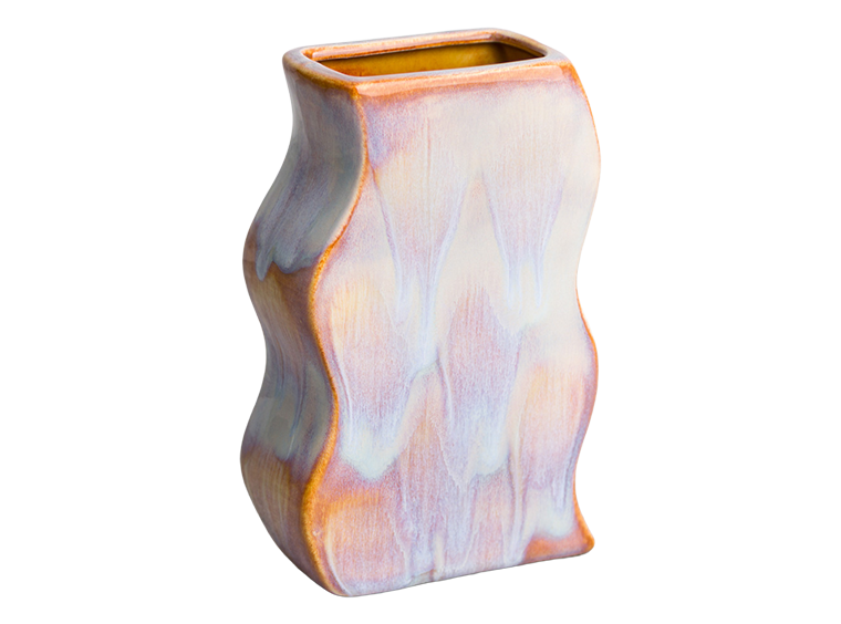 Bisque Squiggle Vase (Case of 4)