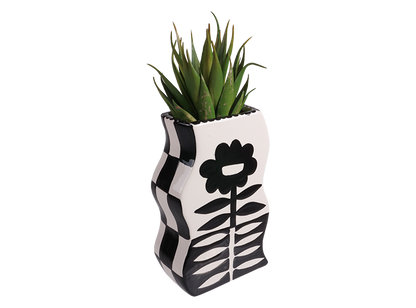 Bisque Squiggle Vase (Case of 4)